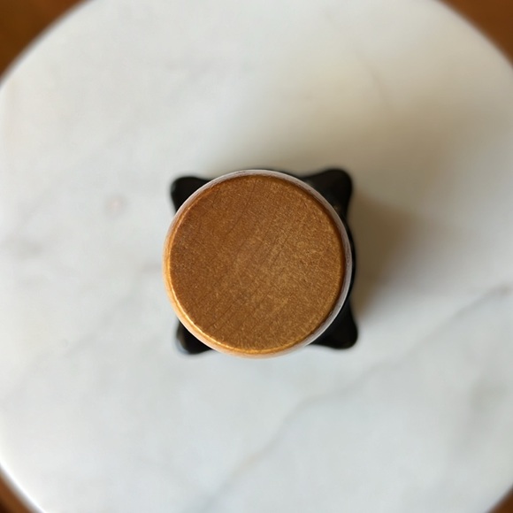 Vintage 1970 Avon Pot Belly Stove Bravo After Shave Black Glass Decanter Bottle - Picture 8 of 9